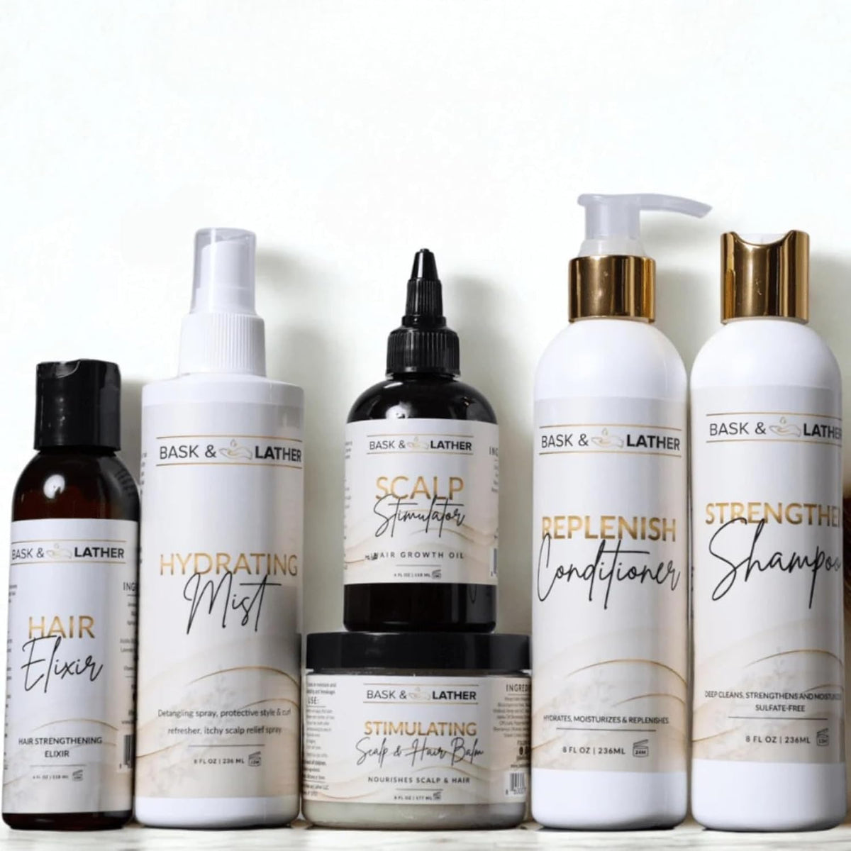 Bask &amp; Lather Co. Healthy Hair Growth Starter Kit - Set de ruti...