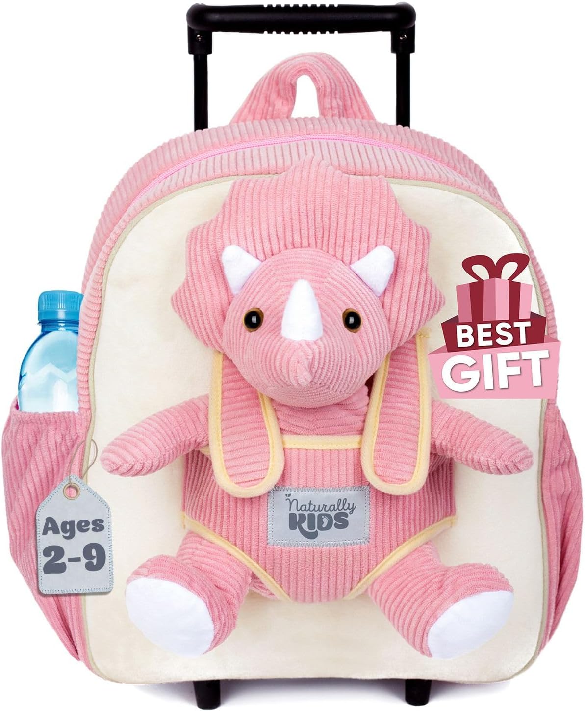 Naturally KIDS Maleta para niños pequeños con peluche Triceratops d...