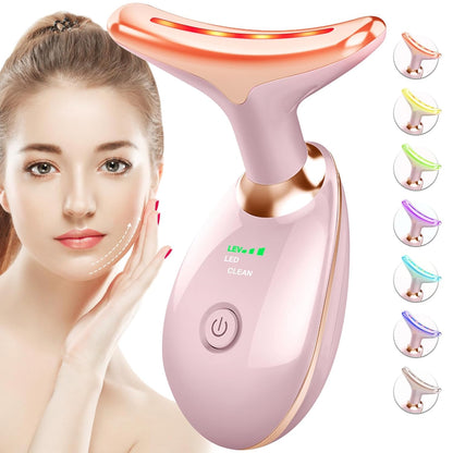 SDKWDH Terapia de Luz Roja para Cara y Cuello, Herramienta de Masaj...