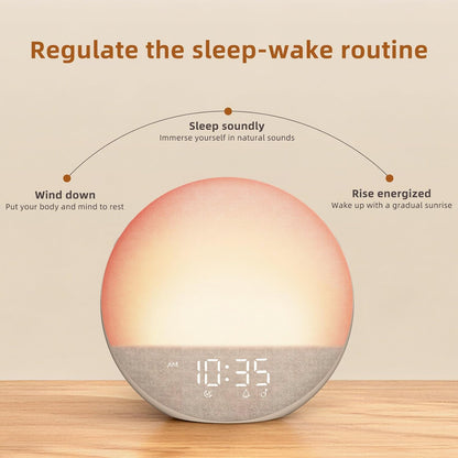 Reloj despertador Sunrise Máquina de ruido blanco: luz natural de d...