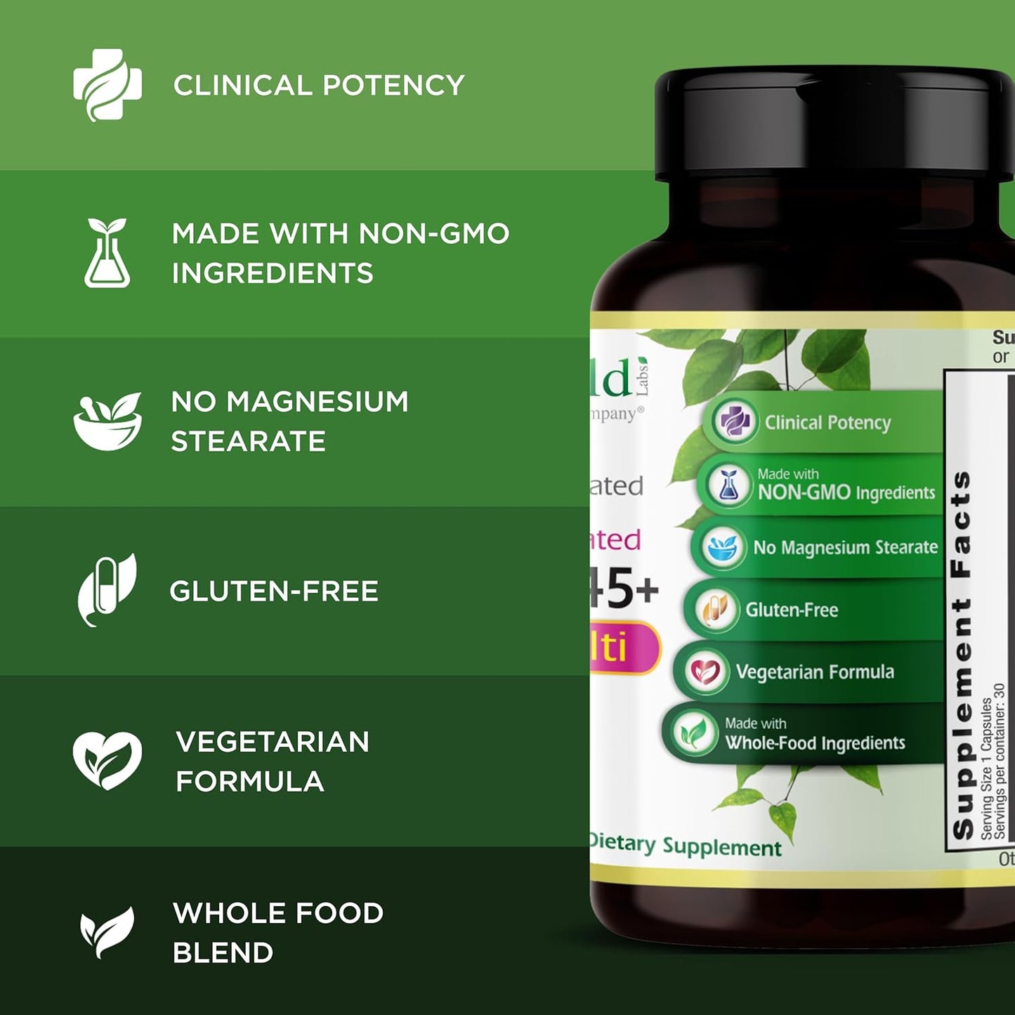EMERALD LABS Multivitamínico 1-Diario para Mujeres 45+ - Multivitam...