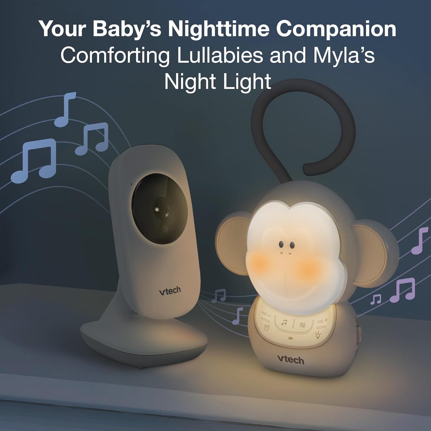 VTech VM819 Baby Monitor + BC8211 Myla the Monkey Bundle - Monitor...