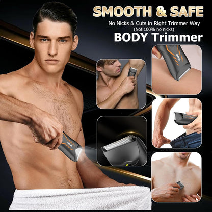 ENSSU - Recortadora de vello corporal para hombres, recortadora de...