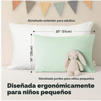 KeaBabies Paquete de 2 almohadas para niños de 2 años a 5,14 x 20 p...