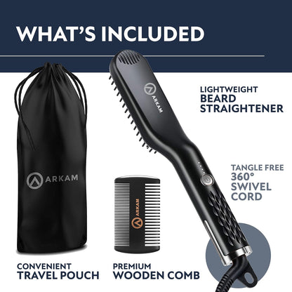 Arkam Alisador de barba para hombres \u2013 Kit original de cepillo...