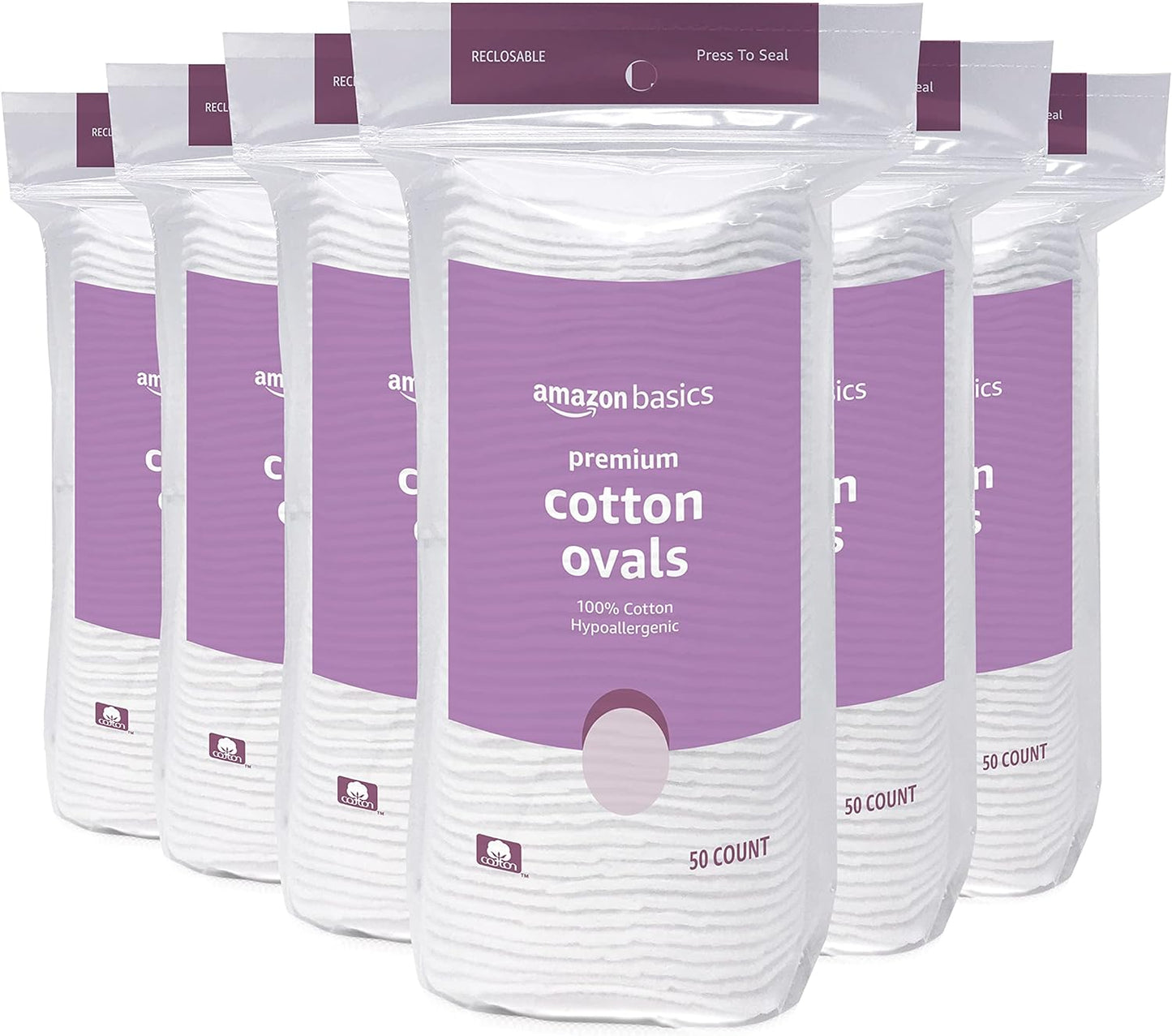 Amazon Basics Almohadillas ovaladas premium, 300 unidades (6 paquet...