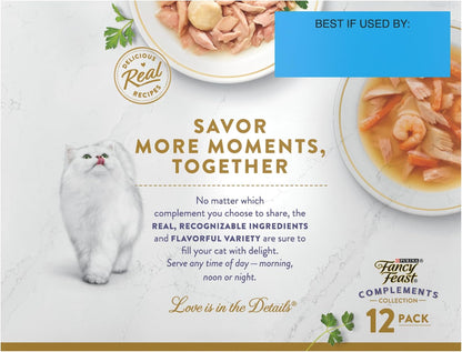 Purina Fancy Feast Colección de Aperitivos y Caldos Lamibles Sin Gr...