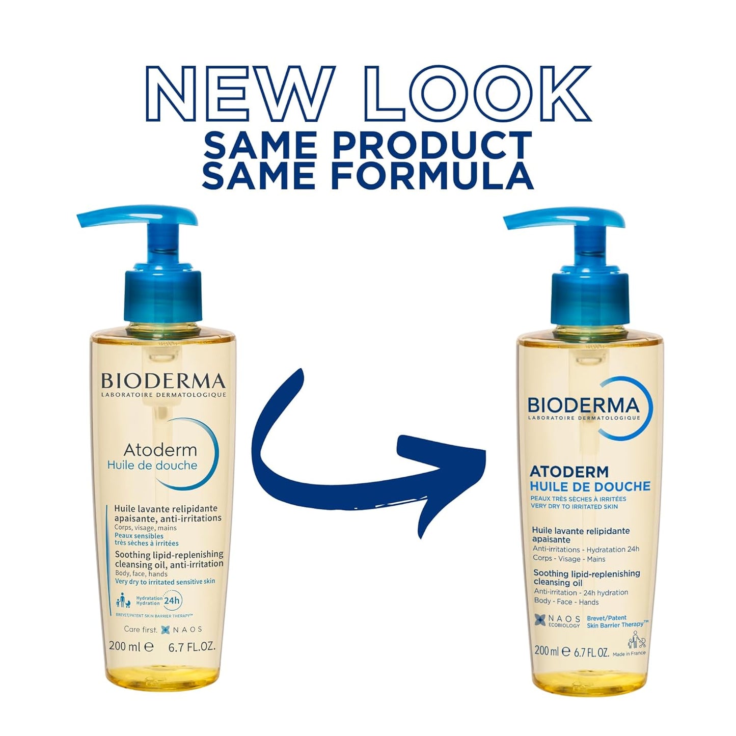 Bioderma - Atoderm - Aceite limpiador para pieles sensibles muy secas - Cara y cuerpo - Alivia las molestias - 6.7 onzas líquidas (paquete de 1)