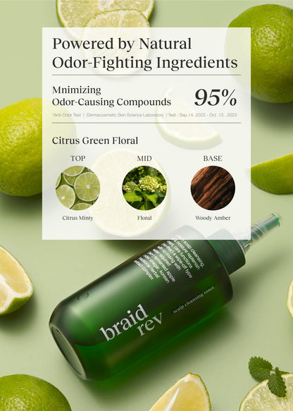 Tónico Limpiador de Cuero Cabelludo Bephor con Vinagre de Sidra de Manzana para Cabello Trenzado, Exfoliante Hidratante para el Cuero Cabelludo Sin Enjuague, 6.76 Fl Oz