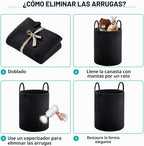 YOUDENOVA - Cesta de lavandería de cuerda tejida, cesta alta de 72L...