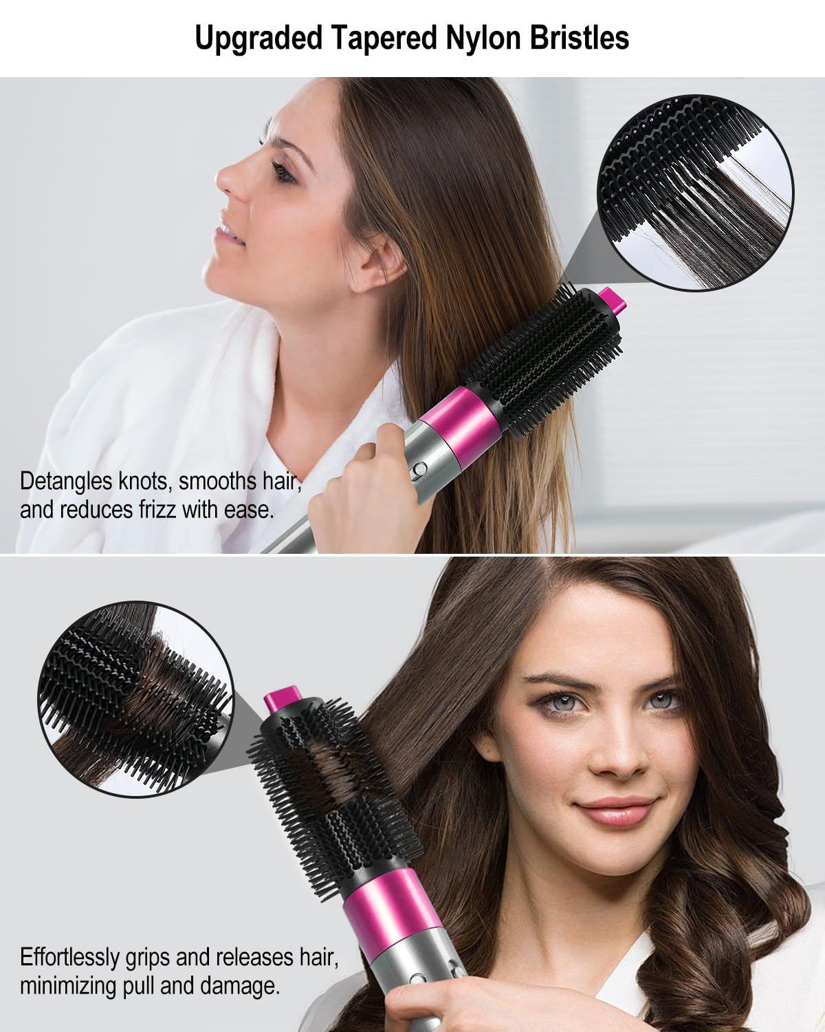 Accesorio de cepillo voluminizador redondo mejorado compatible con...