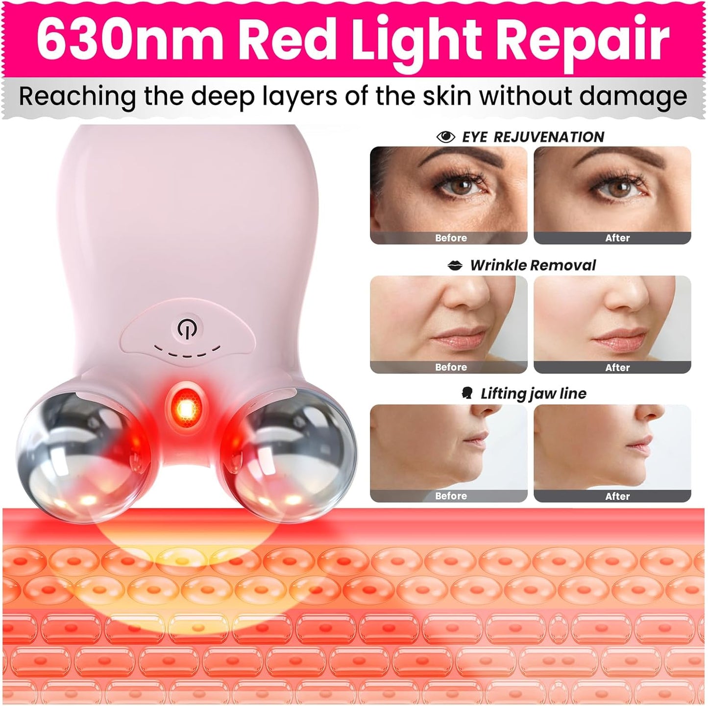 Hunvva Dispositivo facial de microcorriente, última tecnología de l...