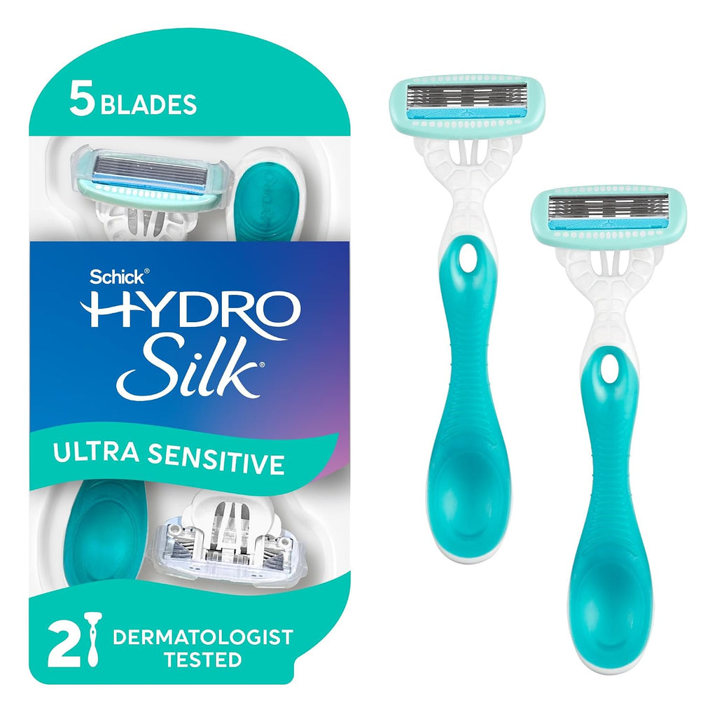 Schick Hydro Silk Sensitive Rastrillos Desechables para Mujeres, 2...