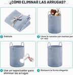 YOUDENOVA Cesta de Ropa Sucia, Cesta de Ropa Sucia Tejida de 58L Al...