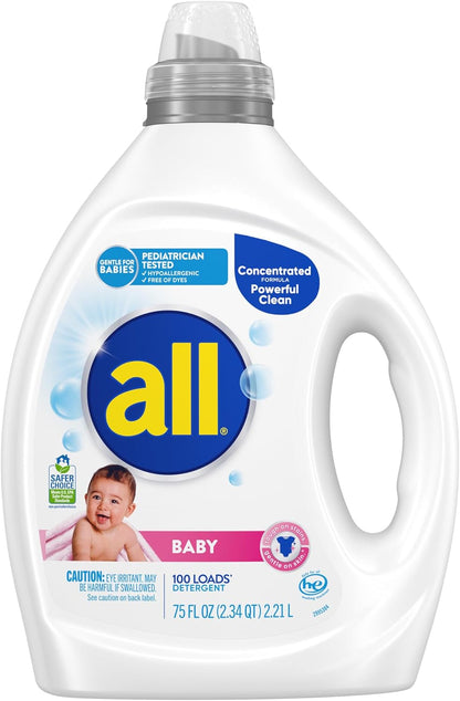 all Baby, Detergente líquido para ropa de bebé, suave para bebé, hi...