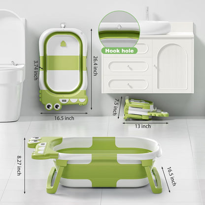 Bañera plegable para bebé recién nacido, bañera de baño plegable co...