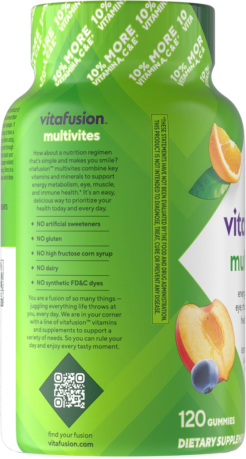 Vitafusion Gomitas de vitaminas para adultos, 120 unidades