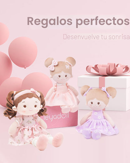 LeyaDoll Muñeca de bebé suave de felpa (16 pulgadas), mi primera mu...