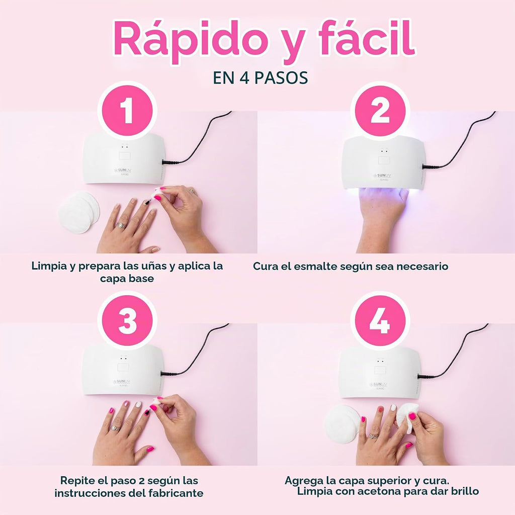 SUNUV Lámpara de uñas LED UV, secador de uñas para esmalte de gel,...