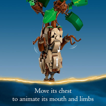 LEGO Figura de mandrágora de Harry Potter y juguete de planta de maceta, idea de regalo coleccionable de Harry Potter para niños, juego de criatura mágica para decoración de habitaciones, juguete de