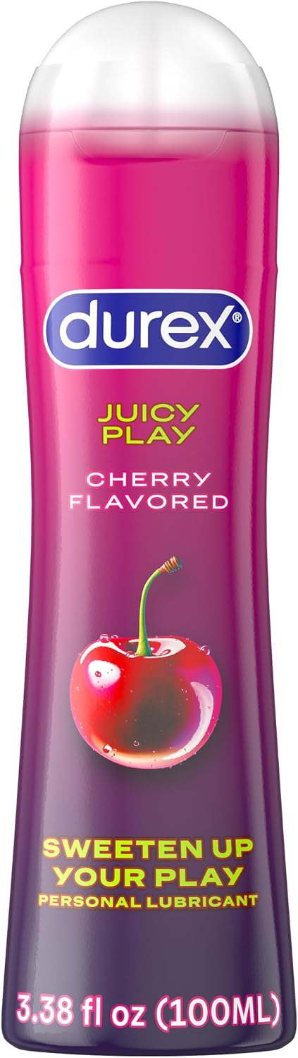 Durex - Lubricante a base de agua con sabor a cereza para sexo, lub...