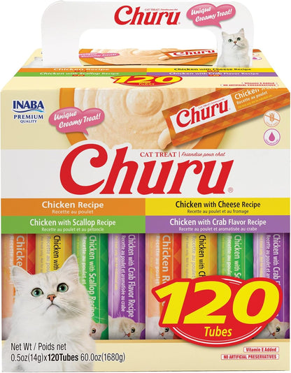 INABA Churu - Golosinas para gatos, puré cremoso para lamer y expri...