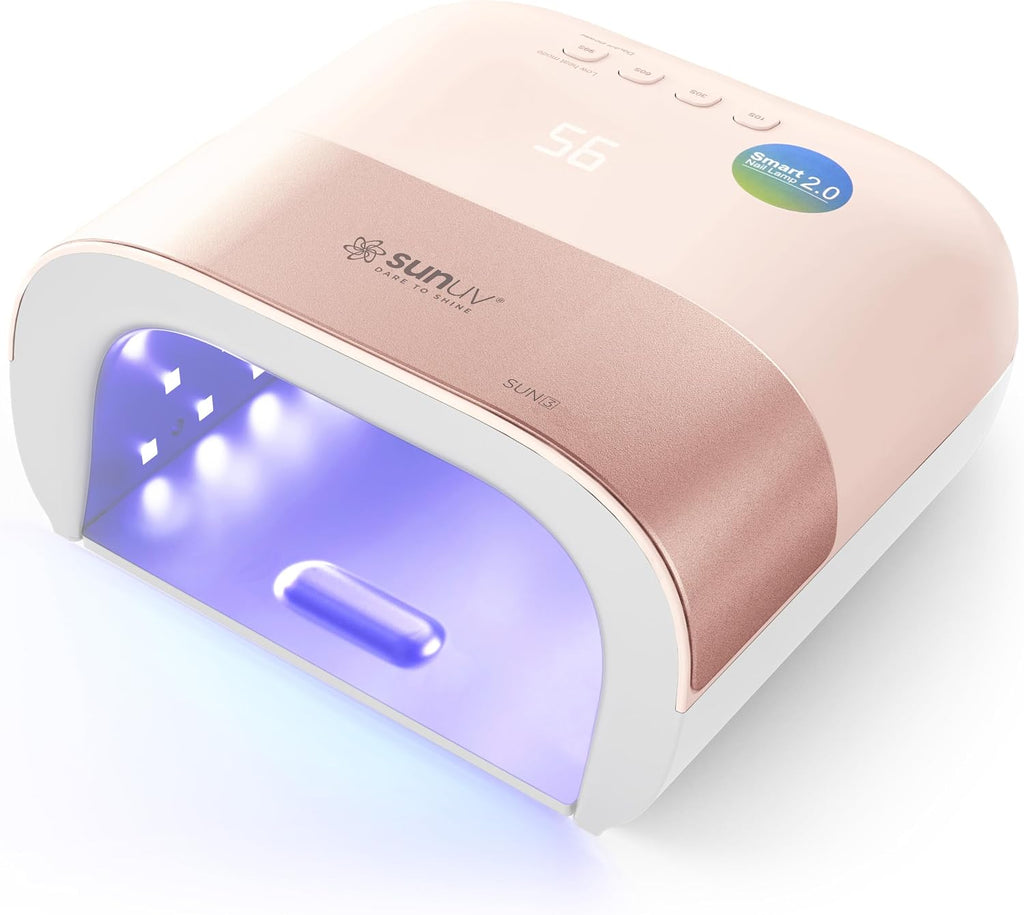 SUNUV Luz UV para uñas de gel, lámpara de gel UV LED profesional SU...