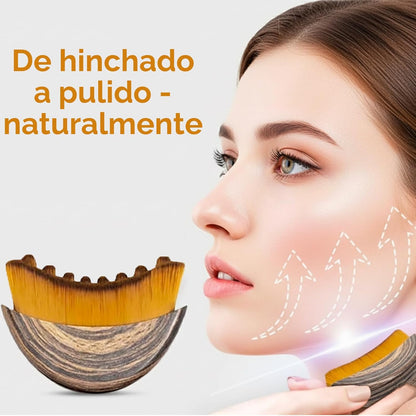 Herramienta Gua Sha de acero inoxidable y cepillo facial de drenaje...