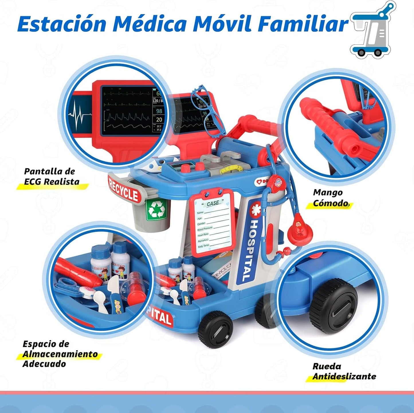 Liberry Kit de médico para niños pequeños de 2, 3, 4, 5 años, juego...