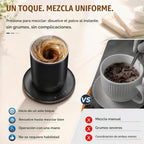 Taza de café autoagitable, taza calentada de 10 onzas con agitación...