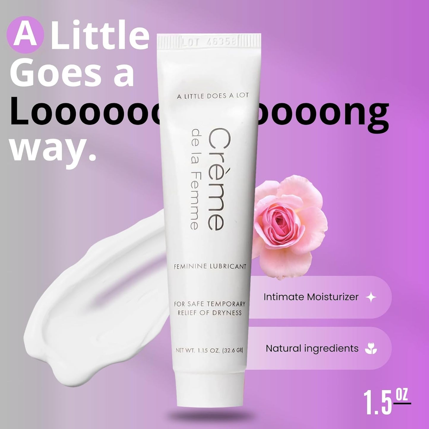 Crema hidratante vaginal diaria Crème De La Femme para un alivio du...