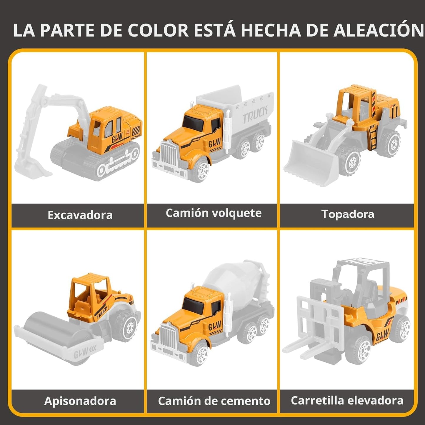 Conjunto de Juguetes de Construcción para Niños, Juego de Camiones...