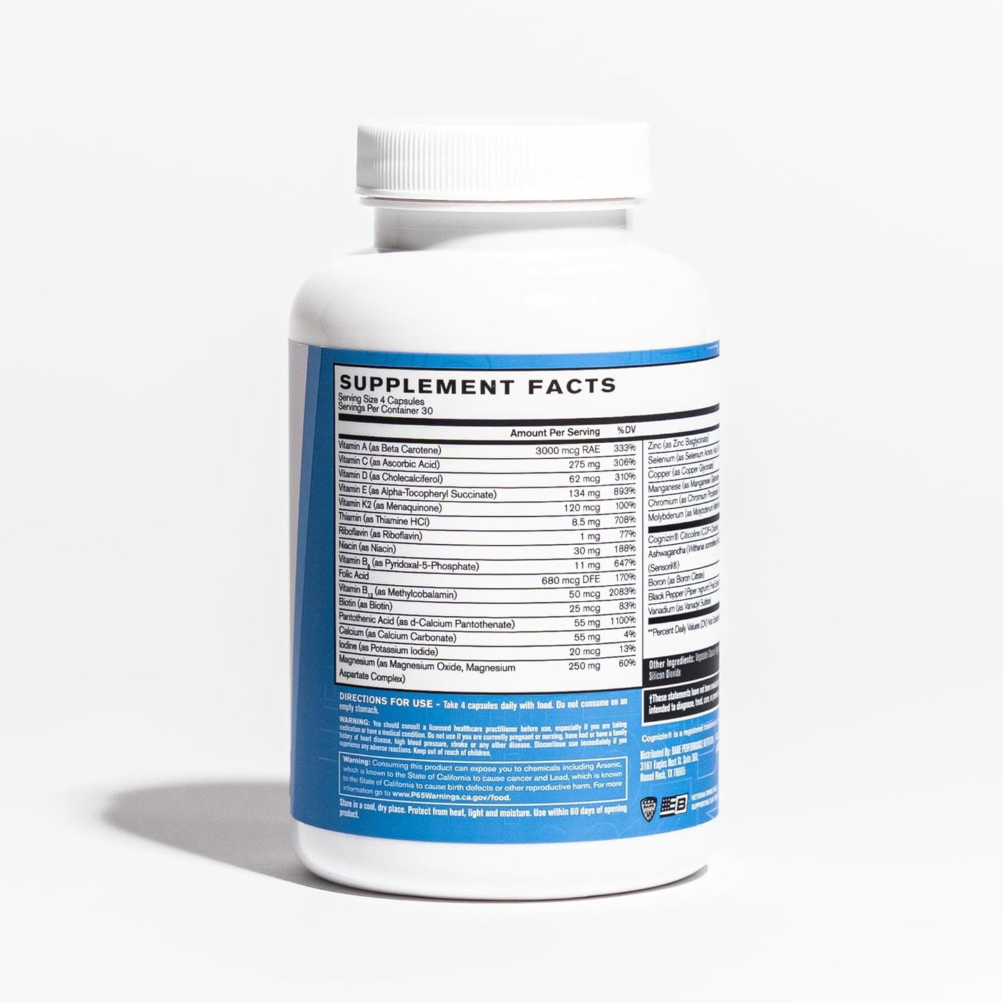 BARE PERFORMANCE NUTRITION, BPN Fuerte Multi-Vitamina, Salud Fundac...