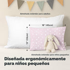 KeaBabies Paquete de 2 Almohadas para niños pequeños de 13 x 18 pul...