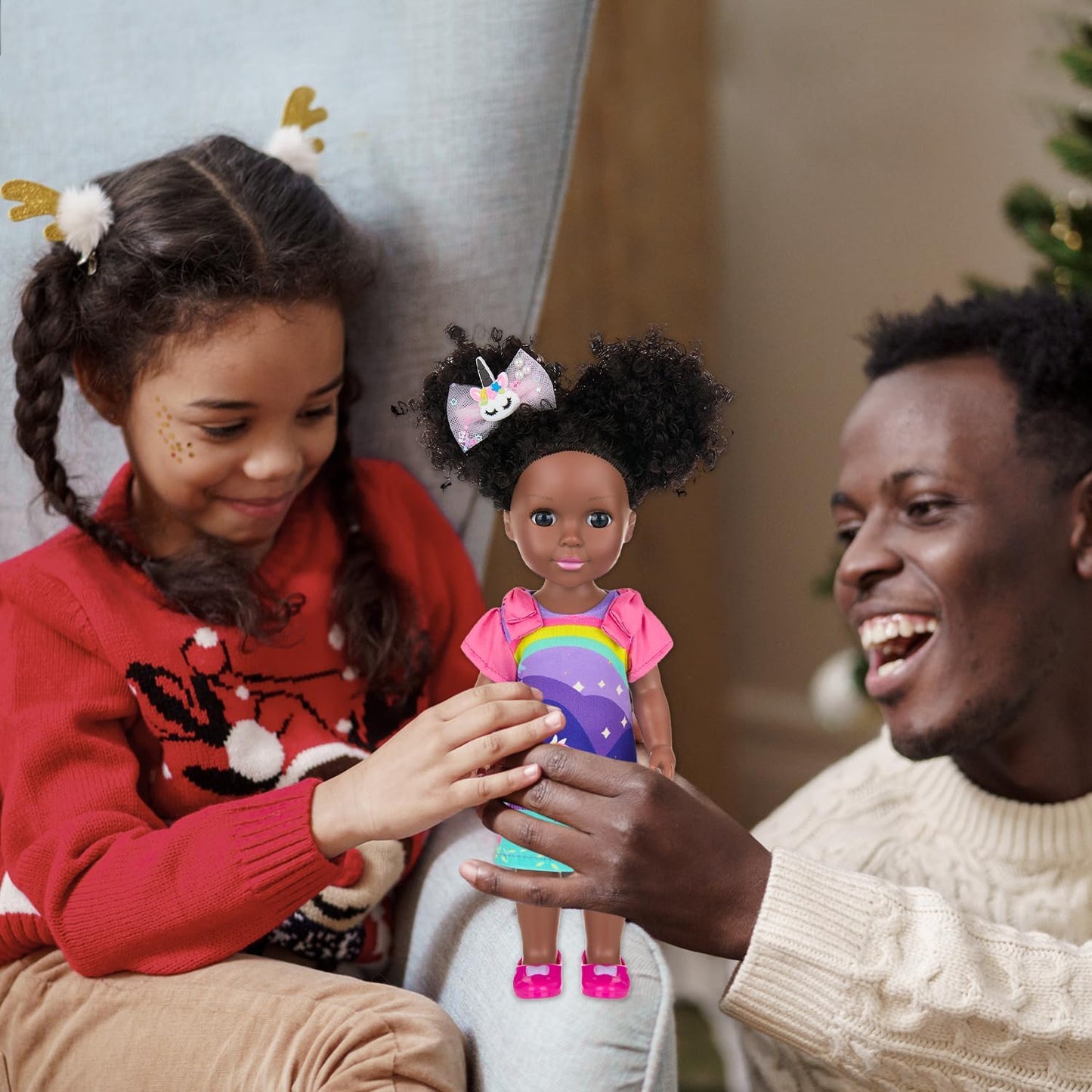 Ecore Fun Muñeca Negra de 14 Pulgadas con Accesorios de Ropa para M...