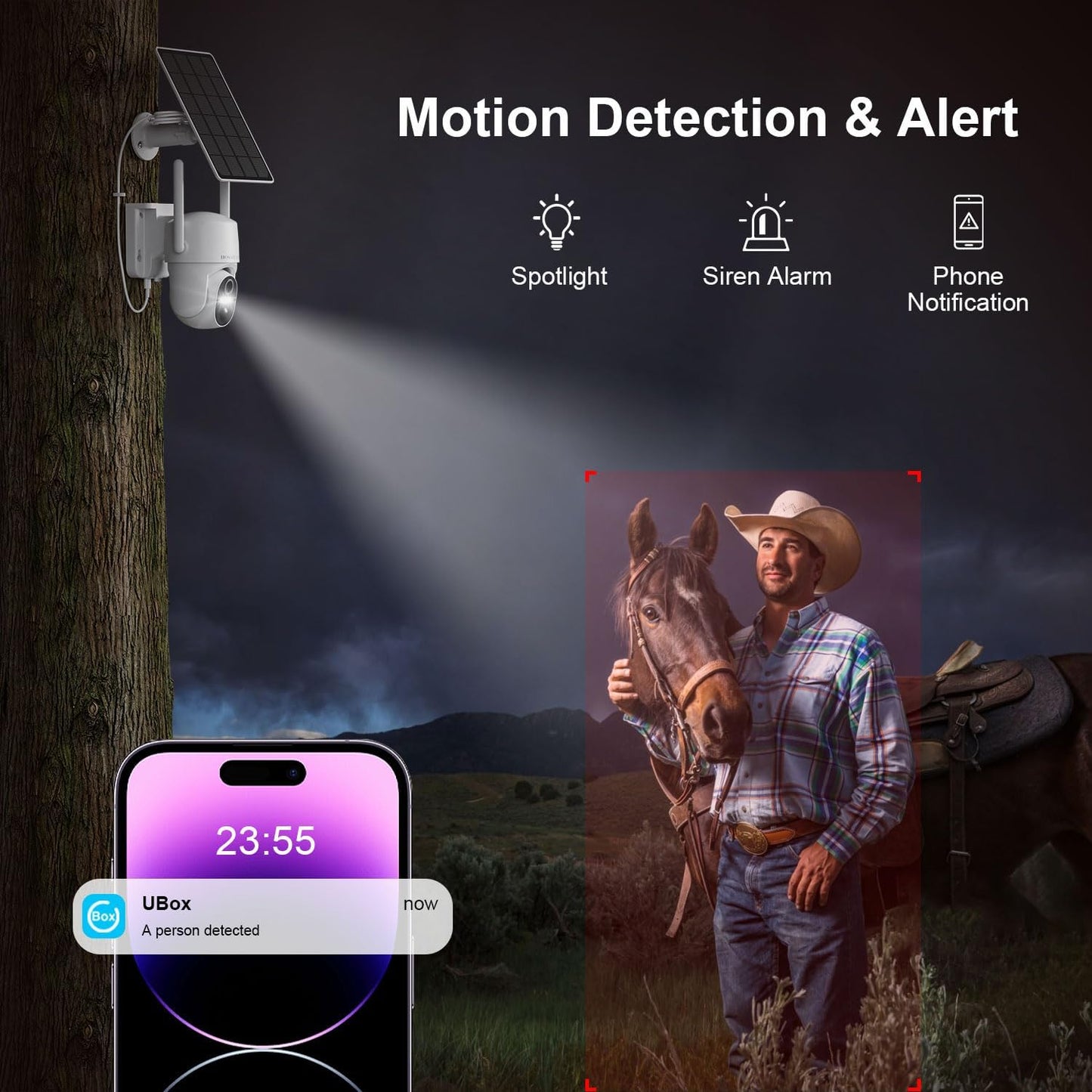 Cámara de seguridad solar celular 4G LTE inalámbrica para exteriore...