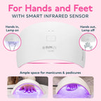 Lámpara secadora de uñas SUNUV de 24 W. , Rosado | Sensor automátic...