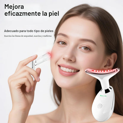 Terapia de luz roja para cara, varita de terapia de luz LED de 7 co...