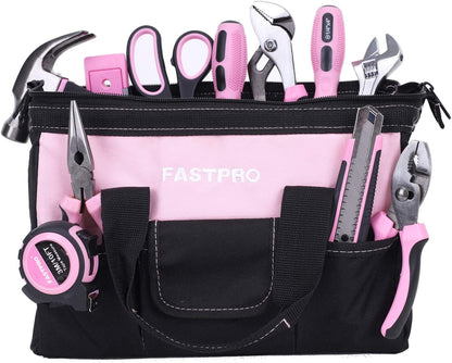 FASTPRO 232 piezas 20 V Rosa inalámbrico Taladro de iones de litio...