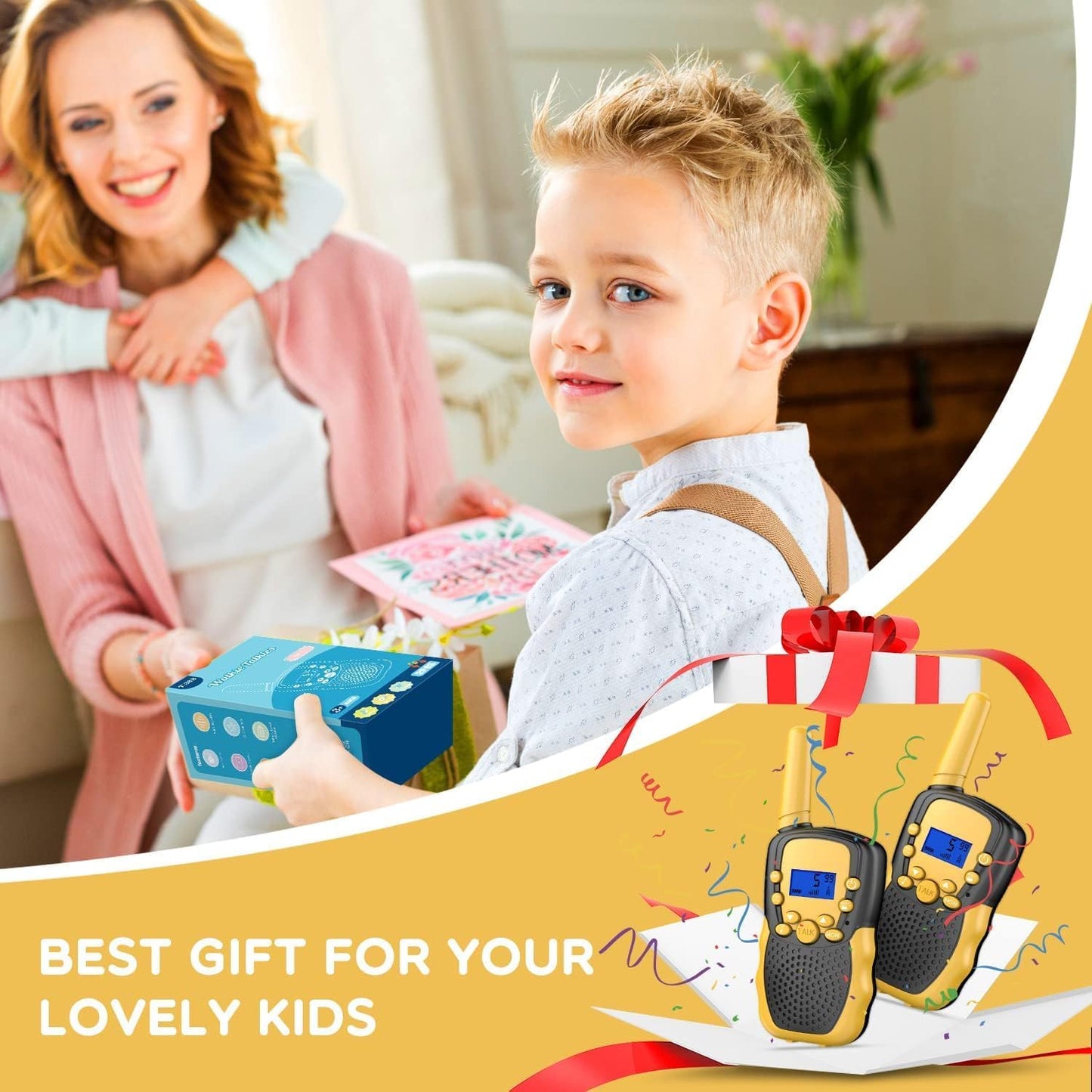 Selieve - Juguetes para niños de 4 a 14 años, walkie talkies para n...