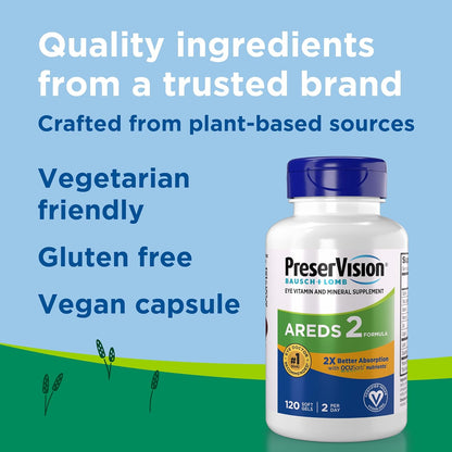 PreserVision AREDS 2 Suplemento vitamínico y mineral para ojos con...