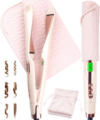 Plancha plana de pelo profesional Angenil Pro Twist, alisadora y ri...