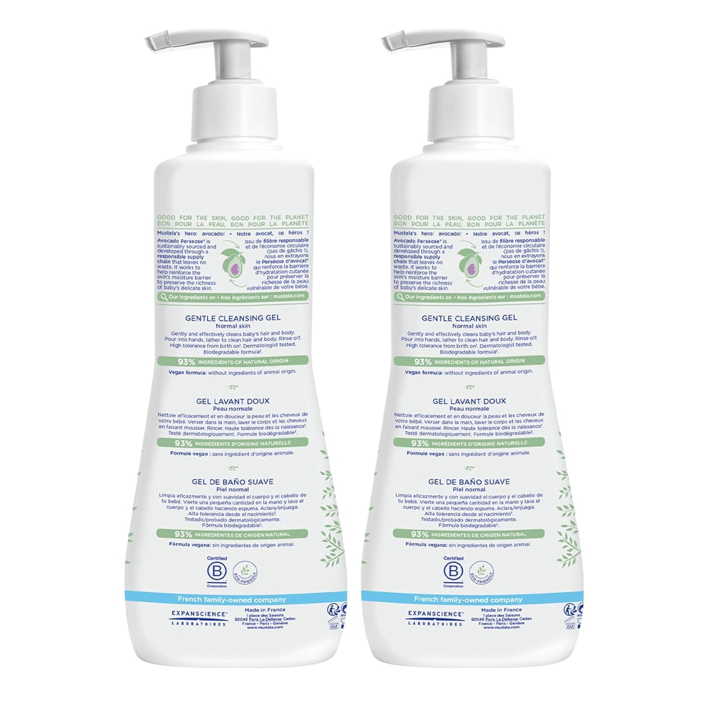 Mustela Gel de Limpieza Suave para Bebé - Jabón para el Cabello y C...