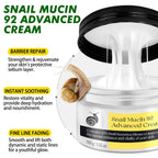Snail Mucin - Crema de suero reparadora al 92 %, hidratante facial hidratante antiedad, reafirmante y reducción de arrugas, reparación diaria, crema facial de mucina de caracol para piel seca y sensible, todo tipo de piel, 3.53 oz/3.52 onzas