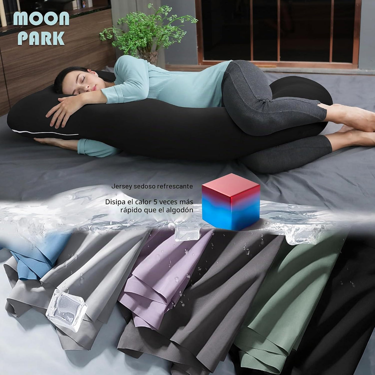 MOON PARK - Almohadas de embarazo y maternidad de cuerpo completo p...