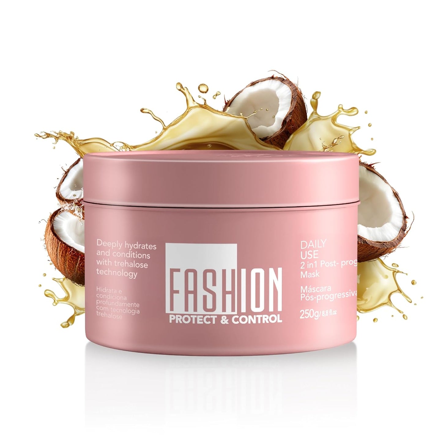 Fashion Gold, Mascarilla capilar para cabello dañado, ideal como tr...