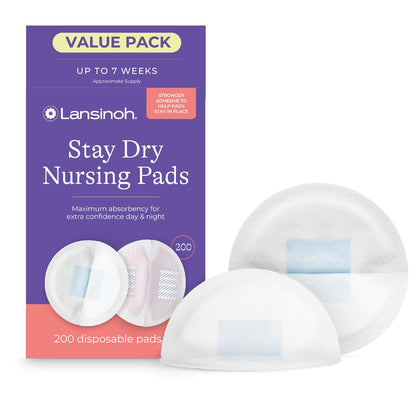 Lansinoh Stay Dry Almohadillas de lactancia desechables, almohadill...