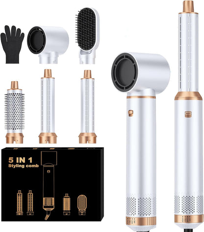 5 in 1 Blow Dryer Brush, Upgrade Hair Dryer Brush Set Negative Ion...