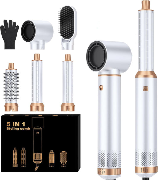 5 in 1 Blow Dryer Brush, Upgrade Hair Dryer Brush Set Negative Ion...