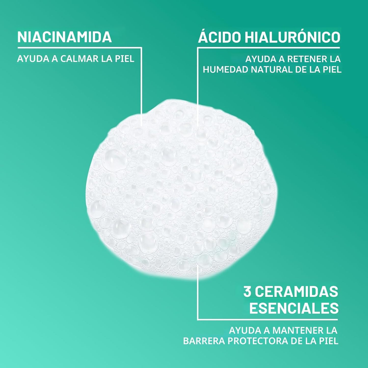 CeraVe Limpiador Facial Espumoso, Lavado Facial Diario para Piel Gr...